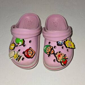 Pink Mario Bros Crocs